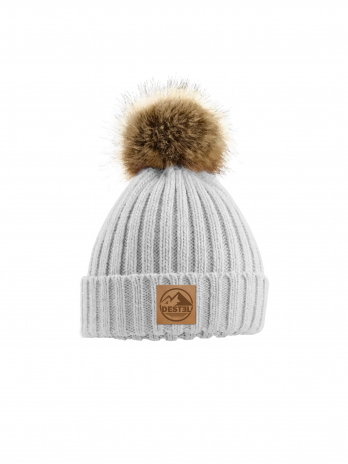 Bonnet pompon Light Grey