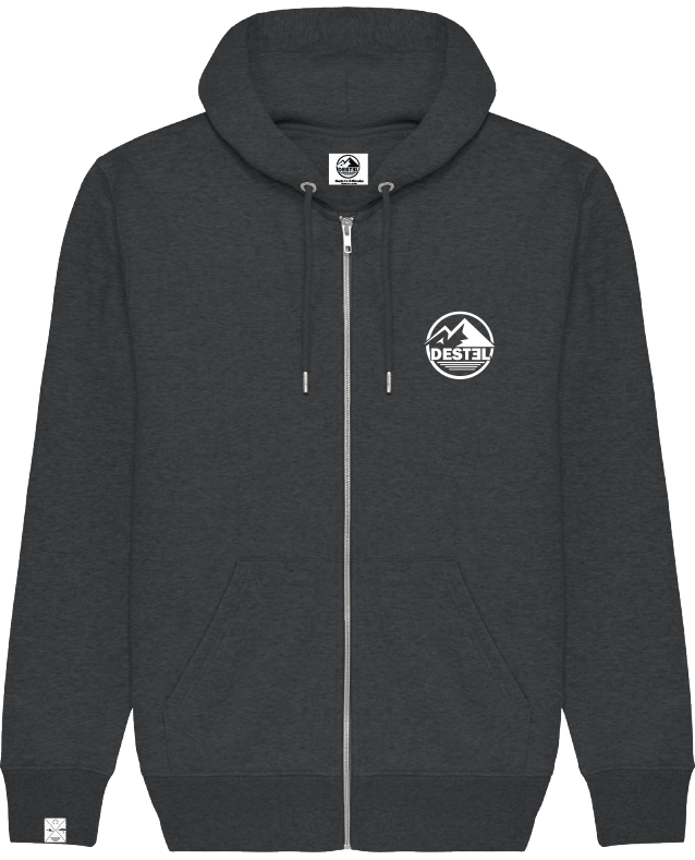 Veste Zippe Gris Coeur