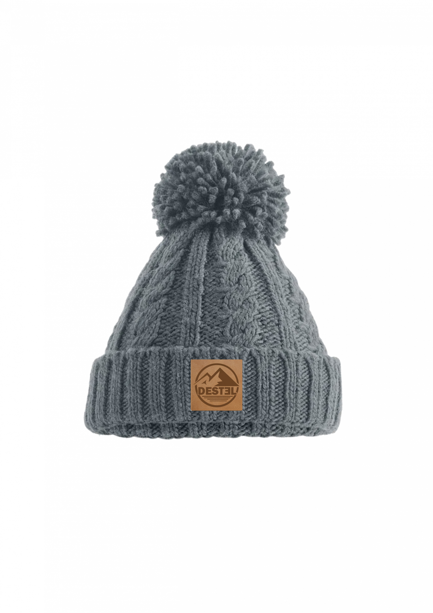 Bonnet Gros Pompon Gris Scaled