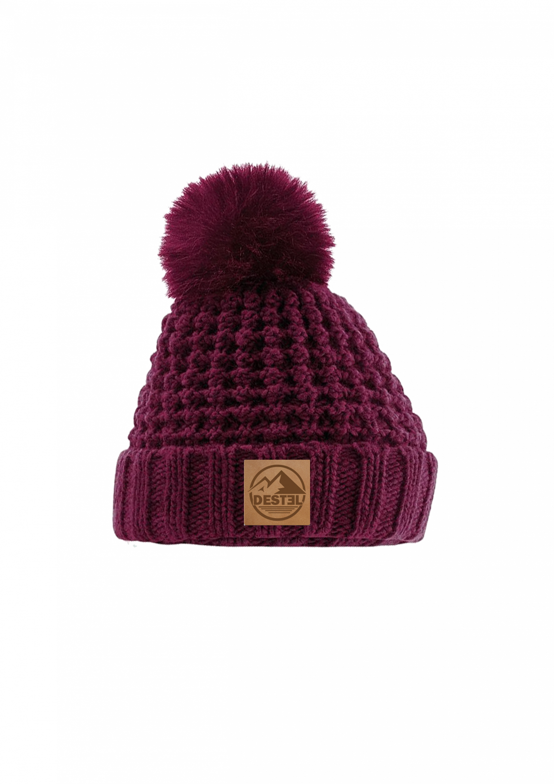 Bonnet Pompon Burgundy Scaled
