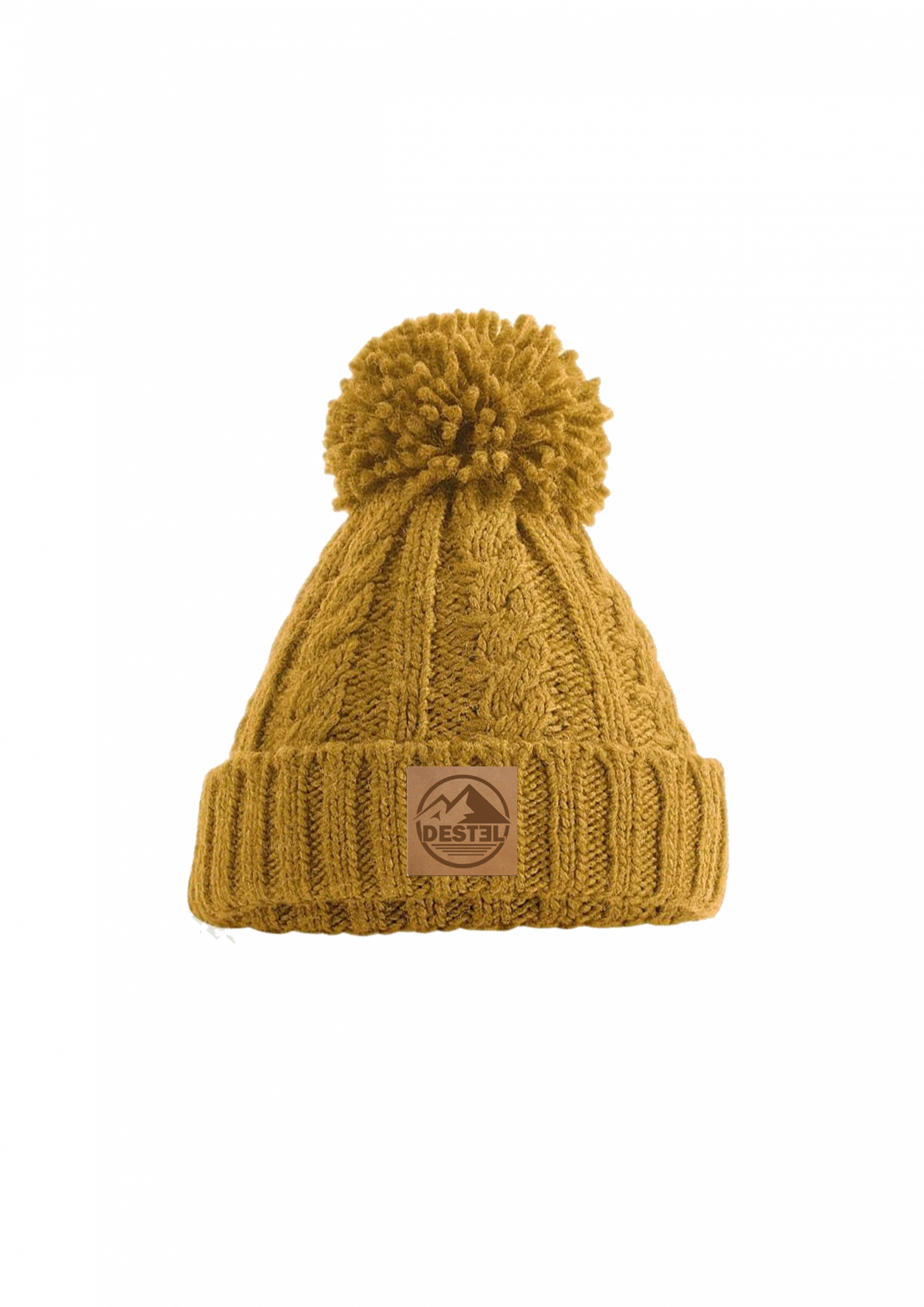 Bonnet Pompon Moutarde Scaled