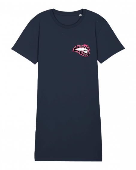 Robe bleu marine Destel logo glace, style streetwear