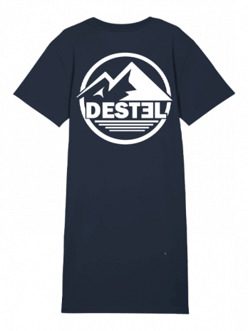 Robe bleu marine logo Destel blanc, style casual