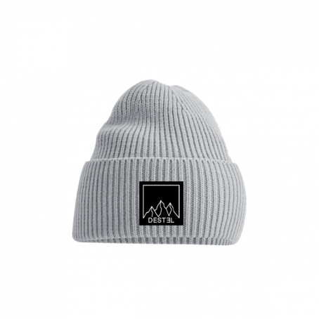 Bonnet destel clothing gris, logo montagne