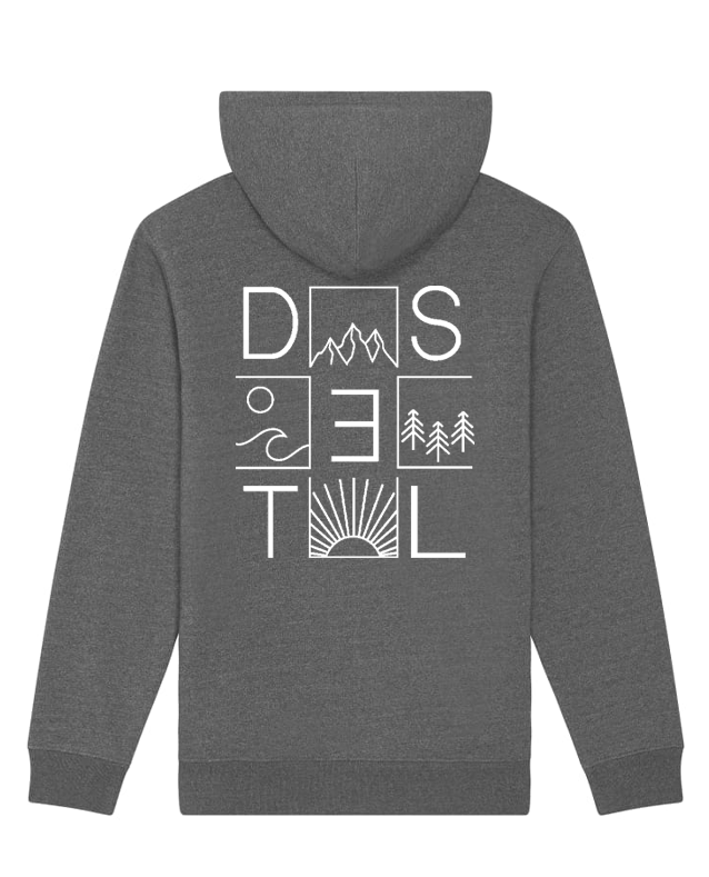 sweat gris logo elements destel clothing
