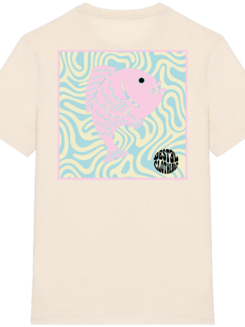 t-shirt motif daurade destel couleur natural raw