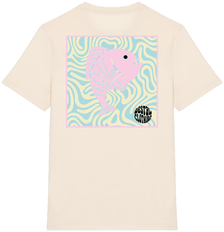 t-shirt motif daurade destel couleur natural raw