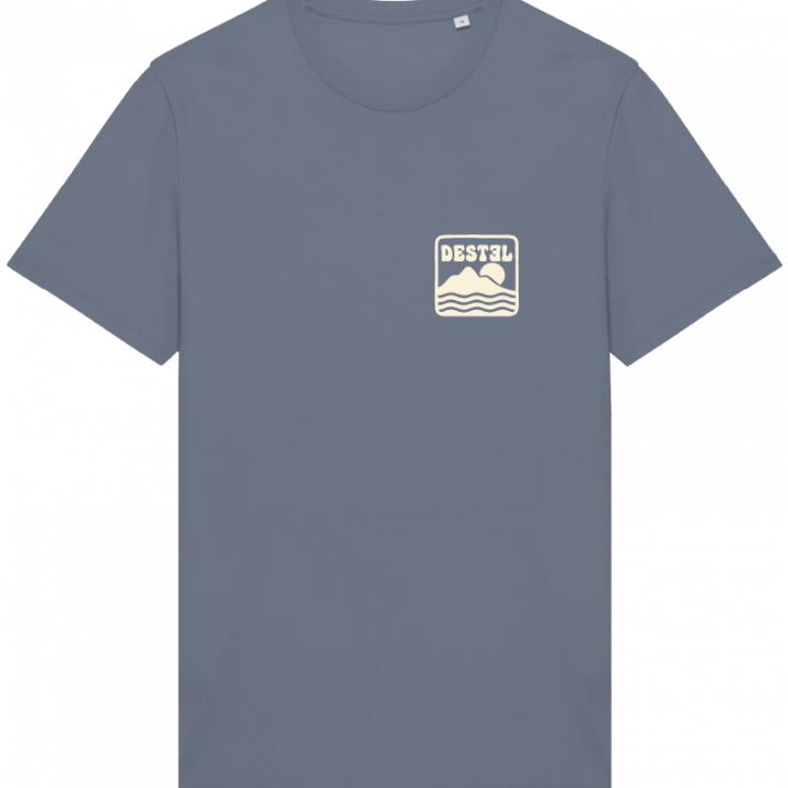 T-shirt mineral grey, marque destel, logo summer vibes