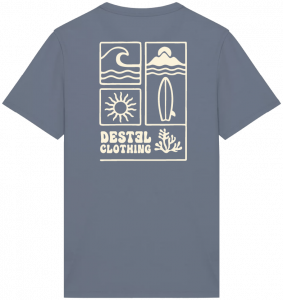 Home T-shirt mineral grey, marque destel, logo summer vibes